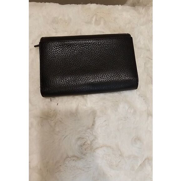 Kate Spade Black Pebble Leather Trifold Wallet - Picture 8 of 8